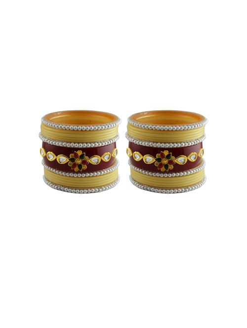 stone studded acrylic bangles - 18788060 - Very Small Image - 1