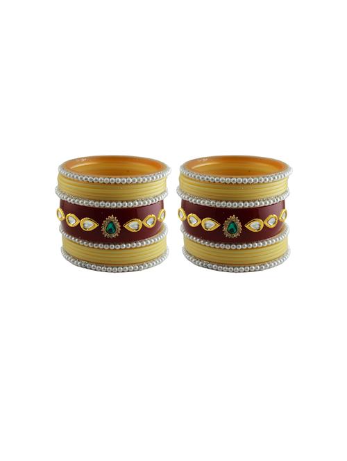 stone studded acrylic bangles - 18788062 - Very Small Image - 1