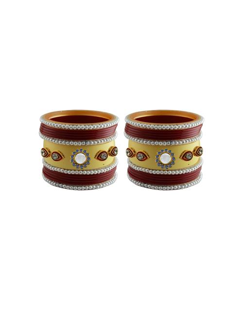 stone studded acrylic bangles - 18788067 - Very Small Image - 1