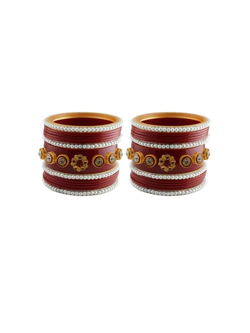 stone studded acrylic bangles - 18788115 - Very Small Image - 1