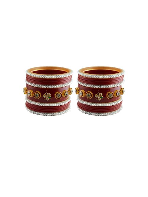 stone studded acrylic bangles - 18788135 - Very Small Image - 1