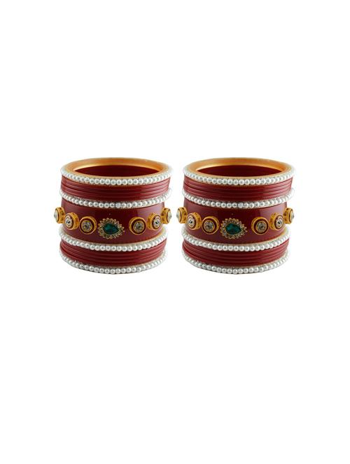 stone studded acrylic bangles - 18788138 - Very Small Image - 1
