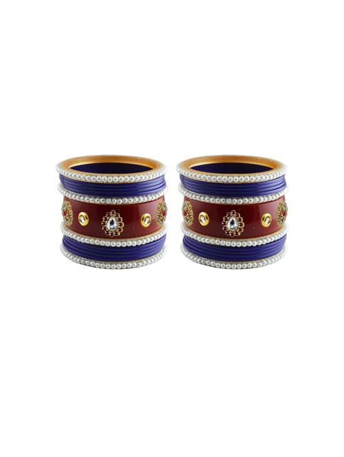stone studded acrylic bangles - 18788150 - Very Small Image - 1