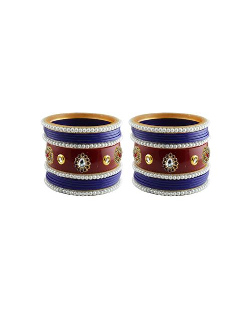 stone studded acrylic bangles - 18788151 - Very Small Image - 1