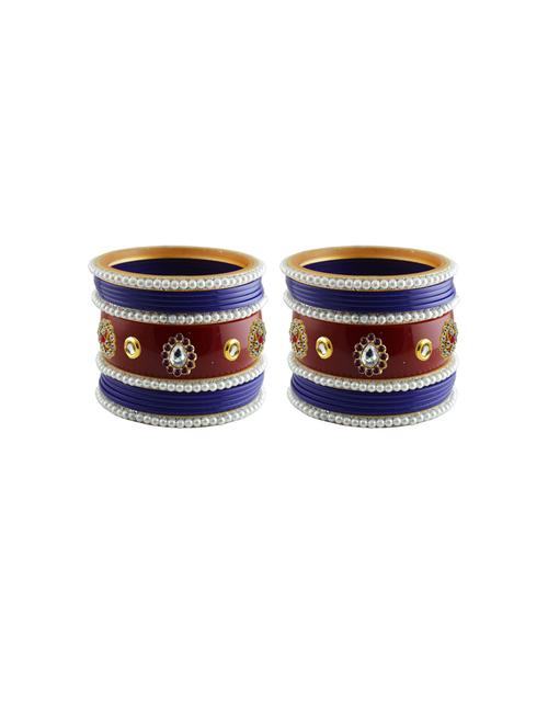 stone studded acrylic bangles - 18788159 - Very Small Image - 1