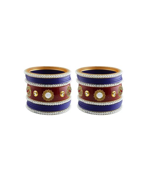 stone studded acrylic bangles - 18788163 - Very Small Image - 1
