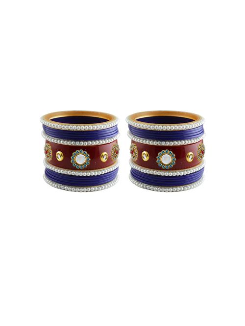 stone studded acrylic bangles - 18788169 - Very Small Image - 1