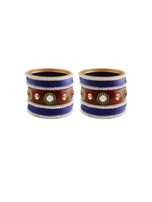 stone studded acrylic bangles - 18788171 - Very Small Image - 1