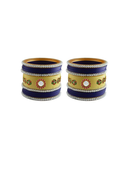 stone studded acrylic bangles - 18788217 - Very Small Image - 1