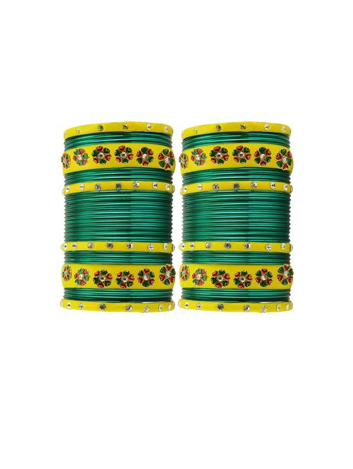stone studded brass bangles - 18788302 - Very Small Image - 1