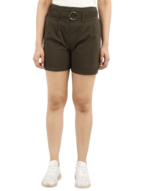 green cotton regular shorts - 18788891 - Very Small Image - 1