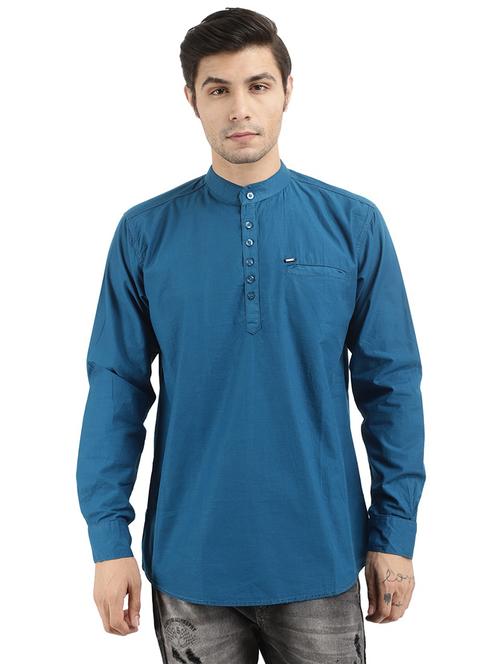 mandarin neck long sleeved kurta - 18788927 - Very Small Image - 1