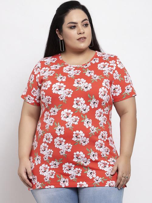 orange cotton regular tshirt - 18789162 - Very Small Image - 1