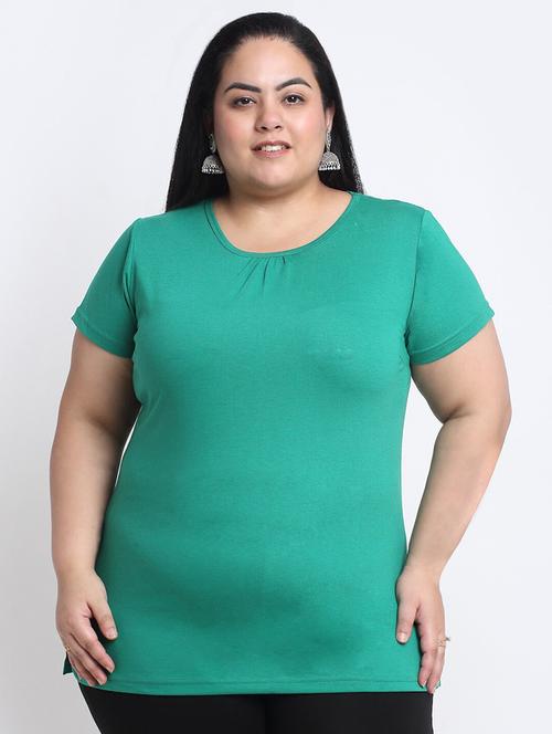 green cotton regular tshirt - 18789188 - Very Small Image - 1