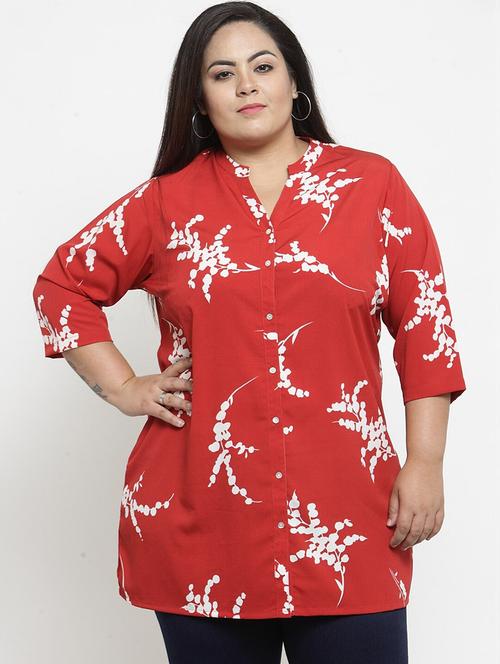 red polyester regular shirt - 18789192 - Very Small Image - 1