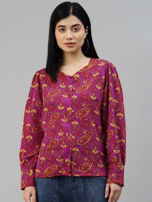 pink polyester regular shirt - 18789202 - Very Small Image - 1