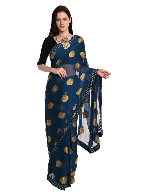 women's banarasi saree with blouse - 18789489 - Very Small Image - 1