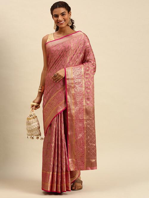 pink cotton saree - 18790157 - Very Small Image - 1