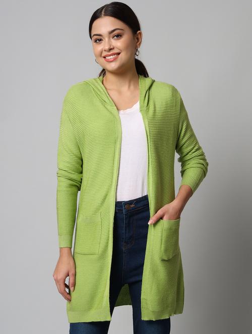 long sleeved hooded wool regular shrug - 18790287 - Very Small Image - 1