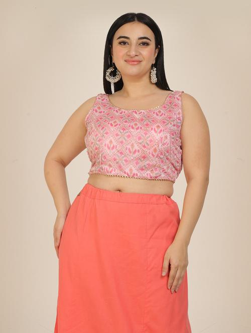 pink art silk solid blouse - 18790806 - Very Small Image - 1