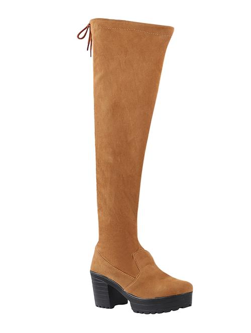 tan knee length boot - 18790861 - Very Small Image - 1