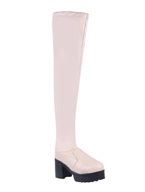 cream knee length boot - 18790869 - Very Small Image - 1