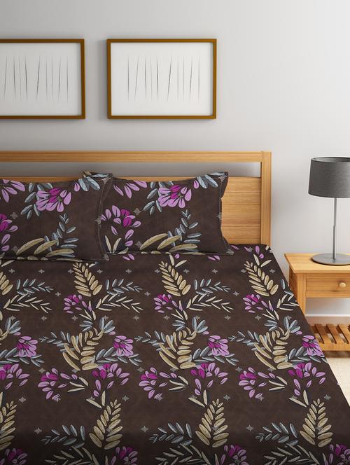 printed bedsheet with pillow cover - 18791036 - Very Small Image - 1