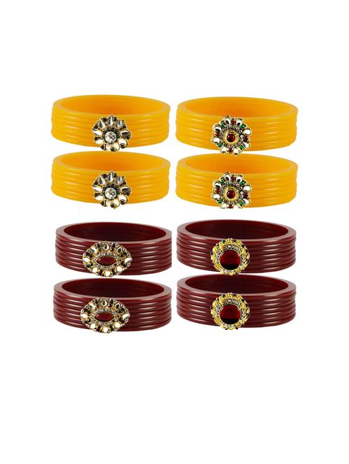 multi colored acrylic stone bangle set - 18791600 - Very Small Image - 1