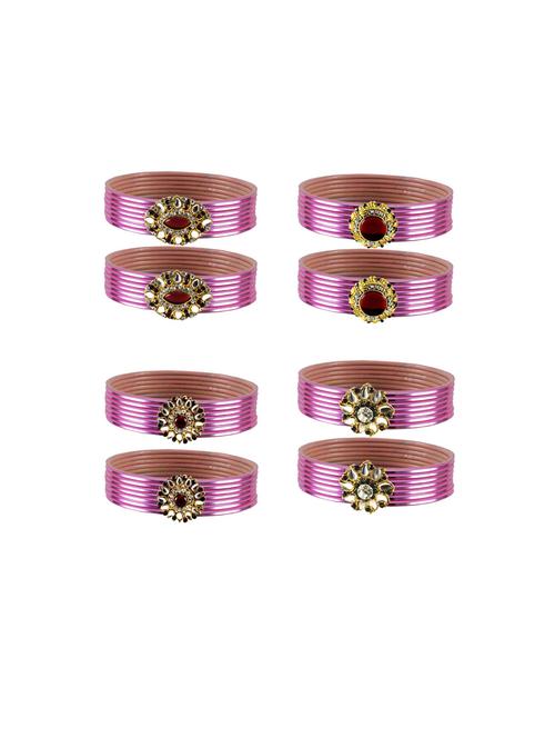 stone studded bangle set - 18791646 - Very Small Image - 1
