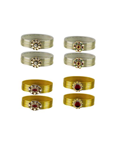 stone studded bangle set - 18791648 - Very Small Image - 1