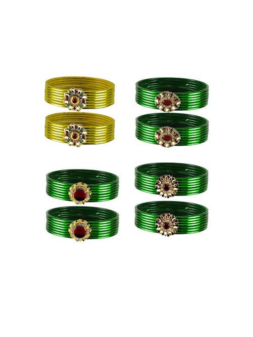 stone studded bangle set - 18791652 - Very Small Image - 1