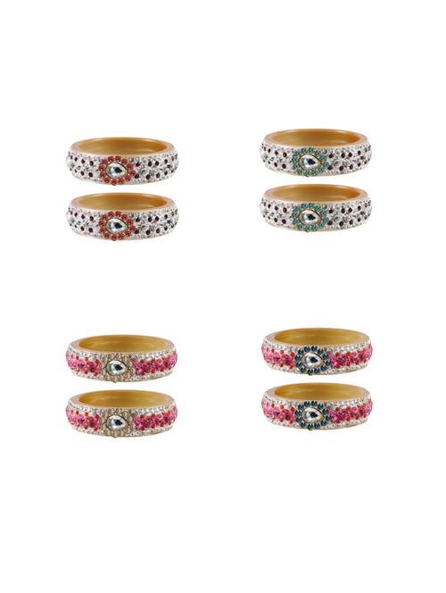 multi color moti stud brass bangle - 18792235 - Very Small Image - 1