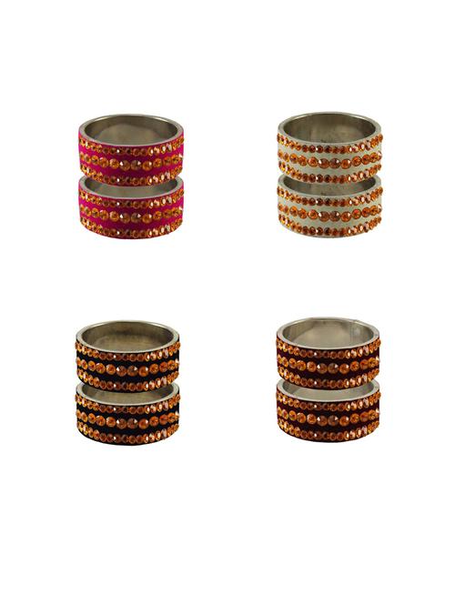 multi stone stud brass bangle - 18792688 - Very Small Image - 1