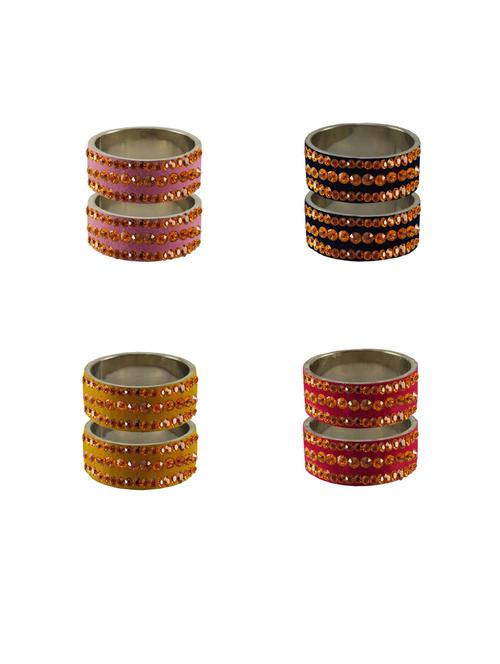 multi coloured stone stud brass bangle - 18792691 - Very Small Image - 1