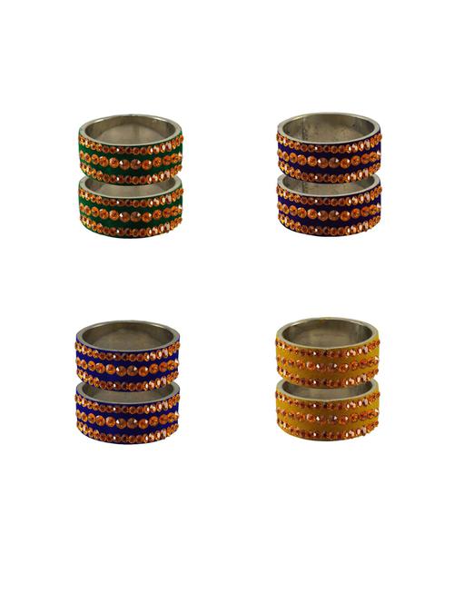 multi coloured stone stud brass bangle - 18792694 - Very Small Image - 1