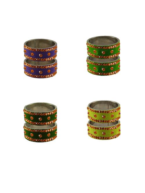 multi coloured stone stud brass bangle - 18792699 - Very Small Image - 1