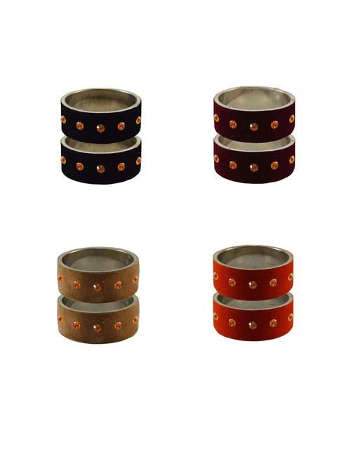 multi coloured stone stud brass bangle - 18792703 - Very Small Image - 1