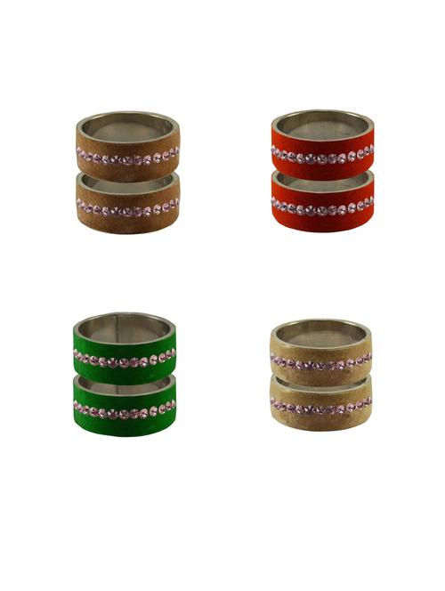 multi coloured stone stud brass bangle - 18792718 - Very Small Image - 1