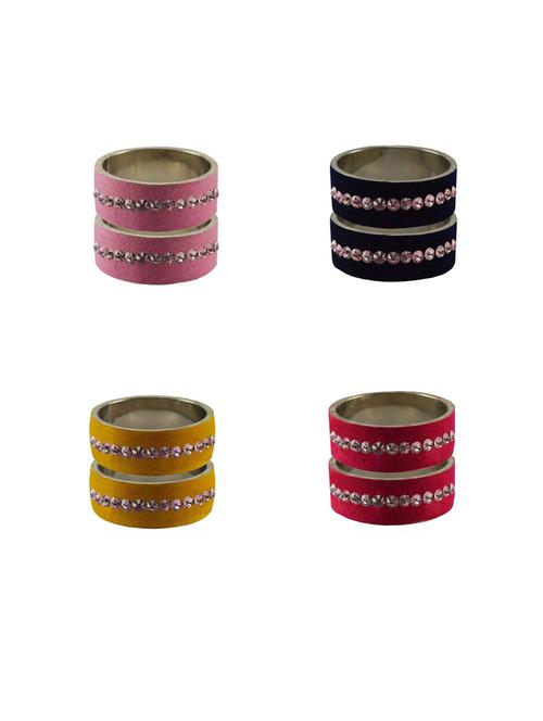 multi coloured stone stud brass bangle - 18792719 - Very Small Image - 1