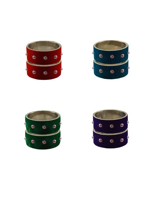 multi coloured stone stud brass bangle - 18792728 - Very Small Image - 1
