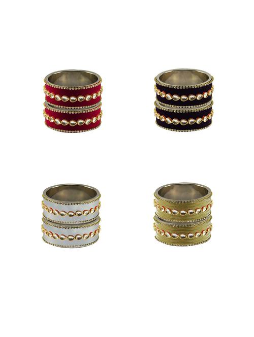 stone studded bangles combo - 18792816 - Very Small Image - 1