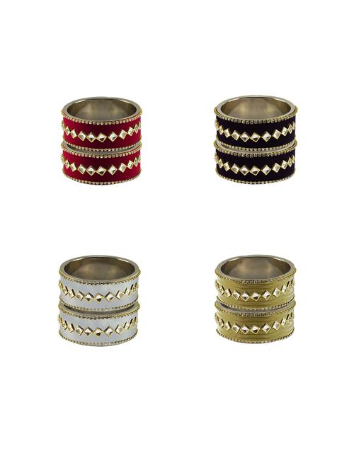 stone studded bangles combo - 18792820 - Very Small Image - 1