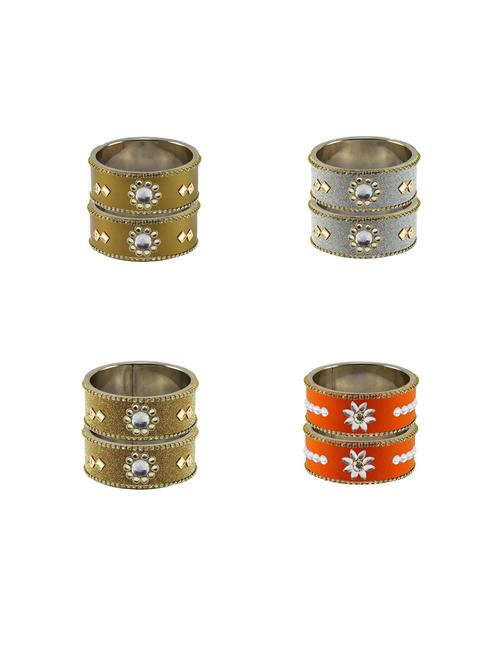 stone studded bangles combo - 18792840 - Very Small Image - 1