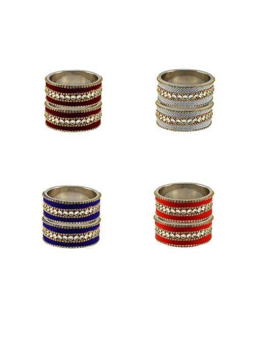 multi coloured stone stud brass bangle - 18792854 - Very Small Image - 1