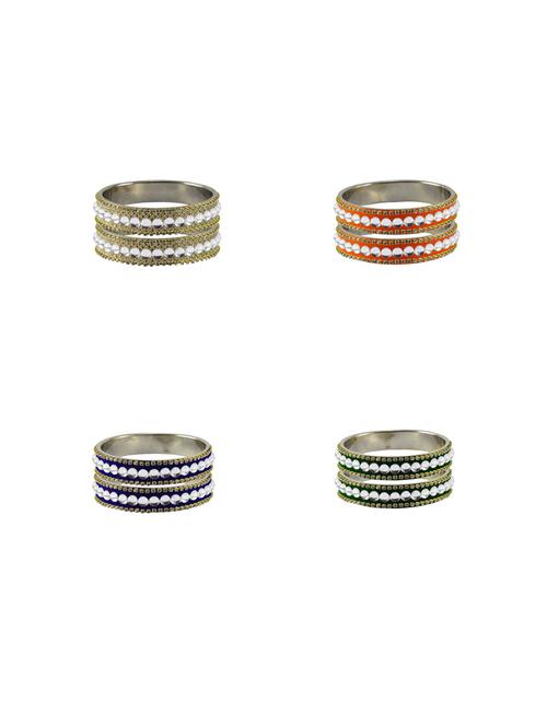 multi coloured stone stud brass bangle - 18792857 - Very Small Image - 1