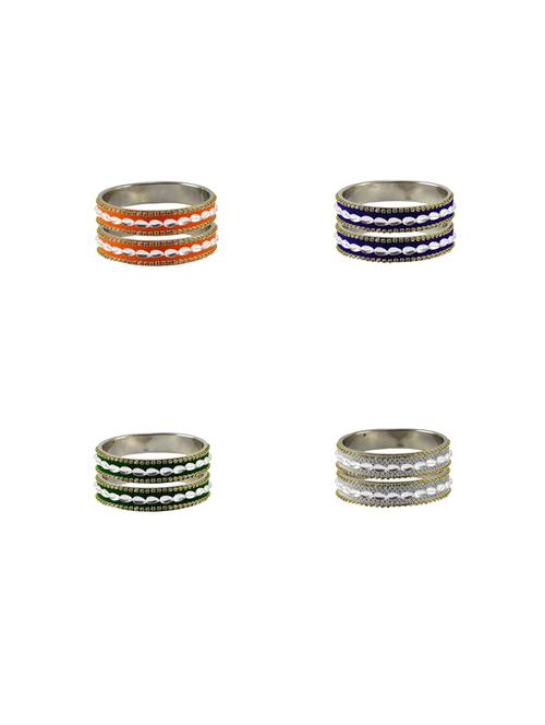 multi coloured stone stud brass bangle with extra large size - 18792861 - Very Small Image - 1