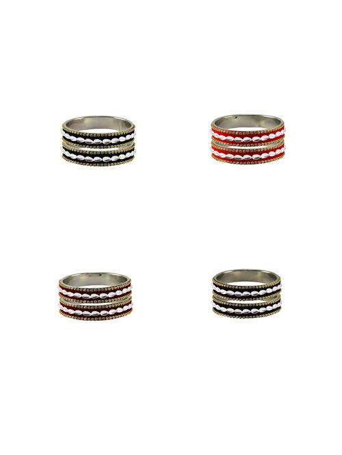 multi coloured stone stud brass bangle with extra large size - 18792862 - Very Small Image - 1