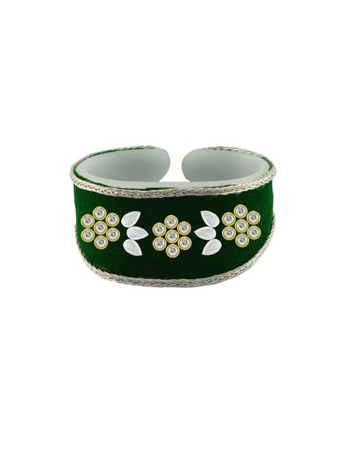 kundan studded acrylic bangles bracelet - 18792938 - Very Small Image - 1