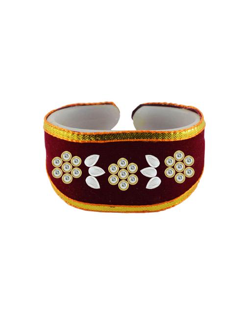kundan studded acrylic bangles bracelet - 18792943 - Very Small Image - 1