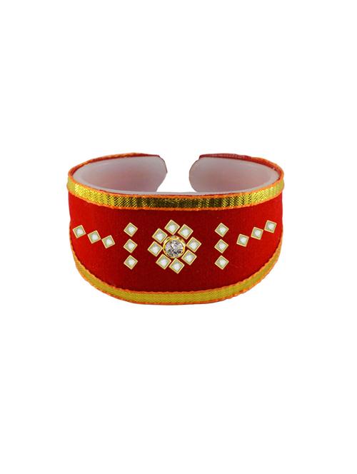kundan studded acrylic bangles bracelet - 18792969 - Very Small Image - 1